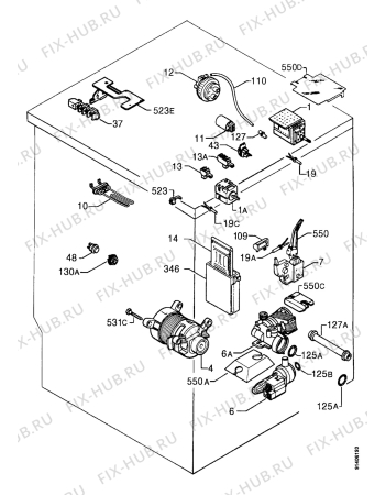 Взрыв-схема стиральной машины Zanussi WDJ1272 - Схема узла Electrical equipment